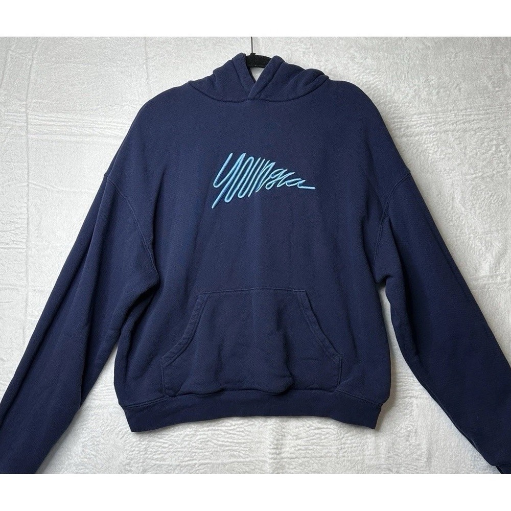 Youngla Navy Blue Hoodie Men's Medium